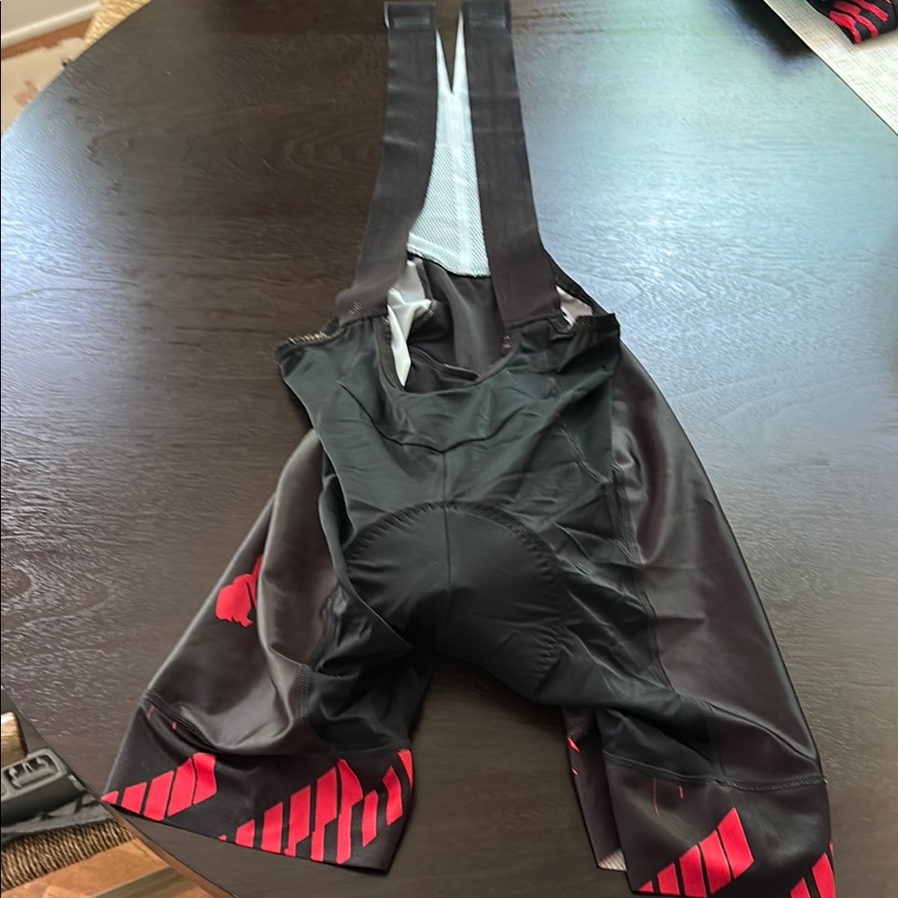 Black and Red Cycling Bib Shorts